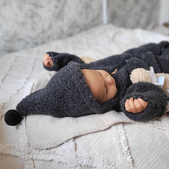 Zaffiro - Woolen Romper Suit - Wool Lamb Graphite