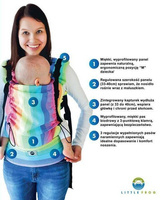 Baby carrier Little Frog - Graphit Herringbone