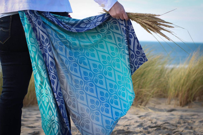 Woven wrap Yaro Slings - La Vita Aqua Grad Natural Kapok