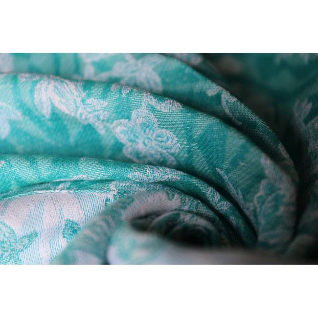 Woven Wrap Yaro Slings - Anemone Trinity Emerald Linen Seacell