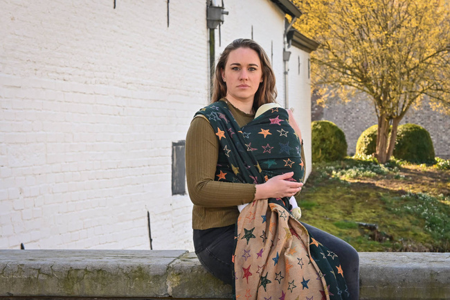 Chusta kółkowa Yaro Slings - Stellar Spongy Black Multicolor Glossy