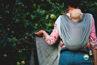 Chusta tkana Little Frog Linen Monochrome Cube