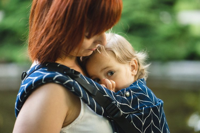 Baby carrier Kavka Multi-age denim braid