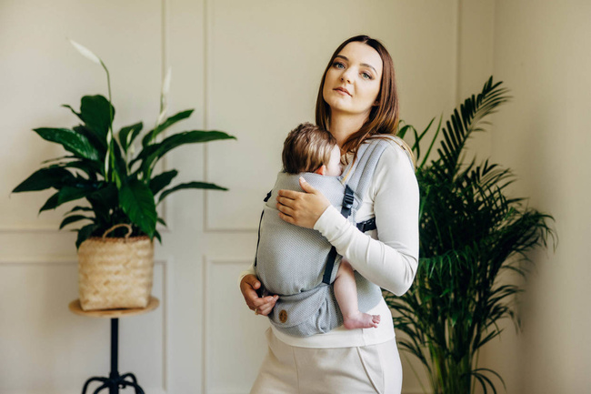 LennyLamb baby carrier - LennyLight - Little Herringbone Grey