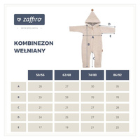Zaffiro - Kombinezon Nevada 100% wełna - Baranek Beige