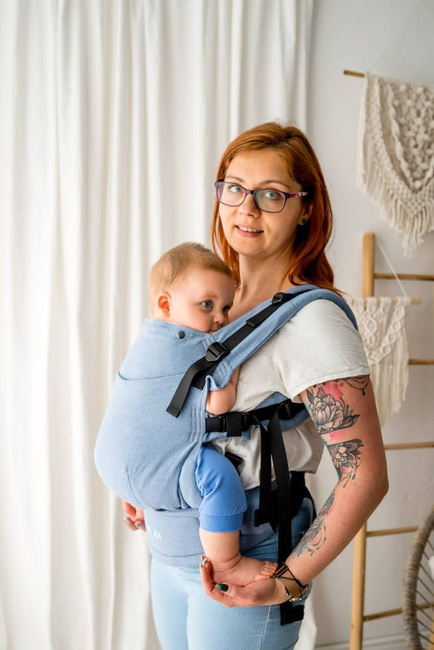 Baby carrier Kavka Multi-age: Blue Sky Linen