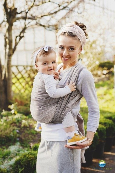 Chusta tkana Little Frog - Kwarc