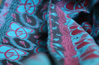 Chusta tkana Yaro Waltz Duo Black Blue Red