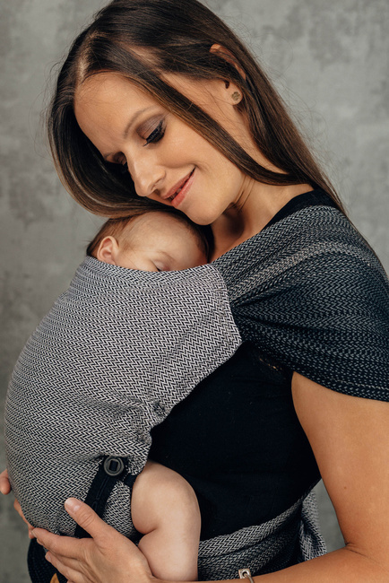 Nosidło hybrydowe LennyLamb - Ombre Jodełka Szara