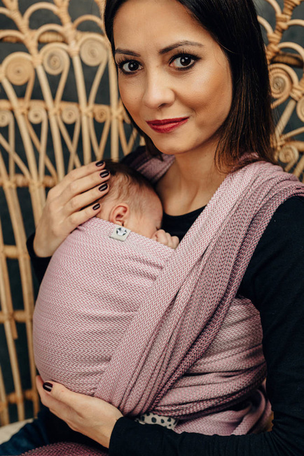 Basic Line Baby Sling LennyLamb - Little Herringbone Ombre Pink