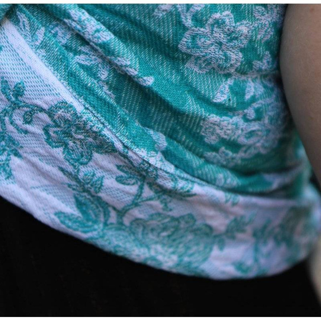 Chusta tkana Yaro Slings - Anemone Trinity Emerald Linen Seacell