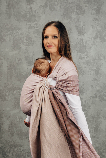 LennyLamb Ring Sling - Little Herringbone Baby Pink