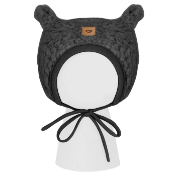Zaffiro - Czapeczka Violet 100% wełna - Baranek S (0-6m) Anthracite
