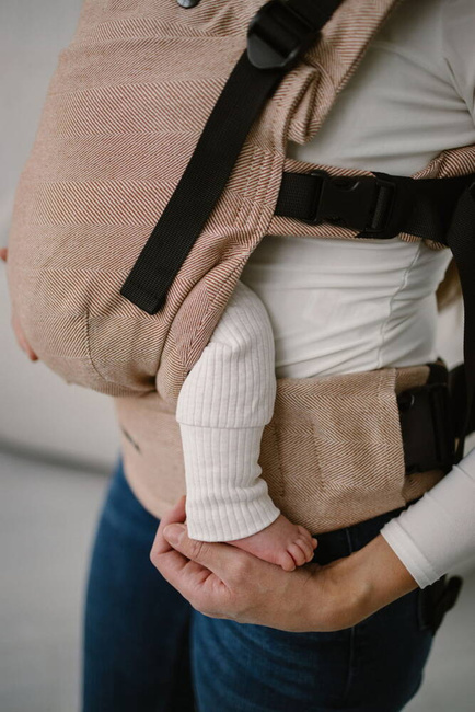 Baby carrier Kavka Multi-age Magnetic: Hazelnut Herringbone(Cotton/Linen/Viscoze)