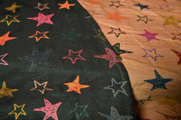 Chusta kółkowa Yaro Slings - Stellar Spongy Black Multicolor Glossy