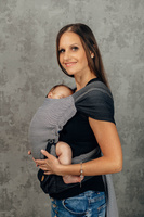 Nosidło hybrydowe LennyLamb - Ombre Jodełka Szara