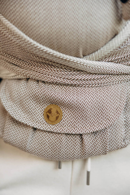 LennyHybrid Half Buckle Carrier - Little Herringbone Almond