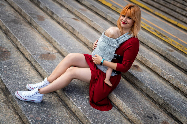 Nosidło regulowane Qusy -Sand Stories Goose Tencel