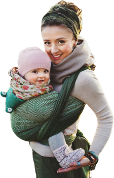 Woven wrap Little Frog Mossy Cube