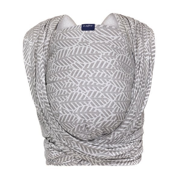 Woven wrap Zaffiro - Be Close Grey Leaves