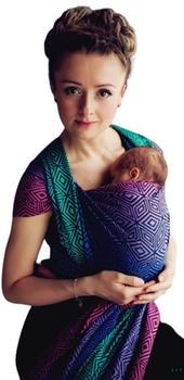 Woven wrap Little Frog Dark Aurora Cube