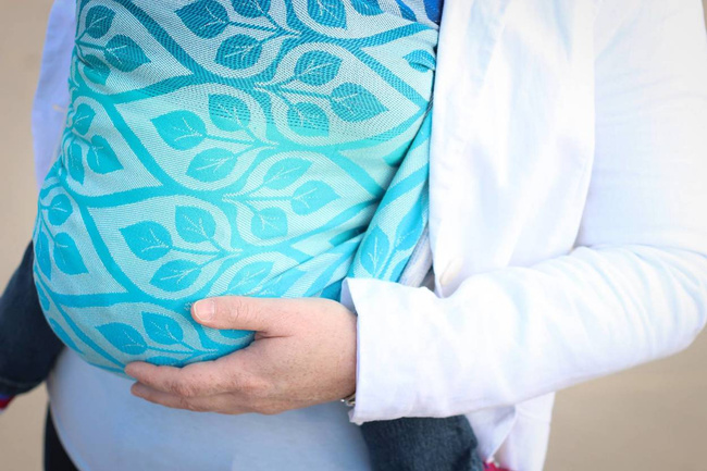 Woven wrap Yaro Slings - La Vita Aqua Grad Natural Kapok