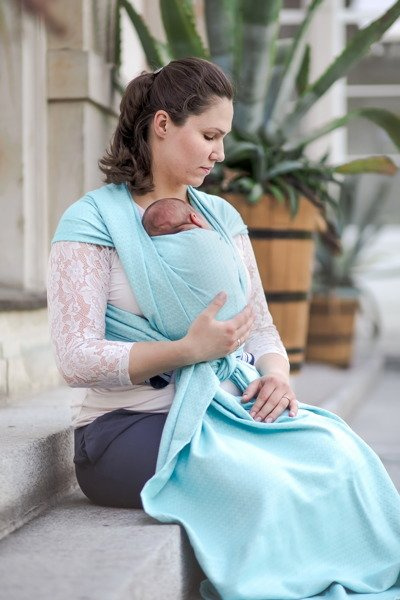 Chusta kółkowa/Ring Sling EverySlings Babyheart Ice Candy