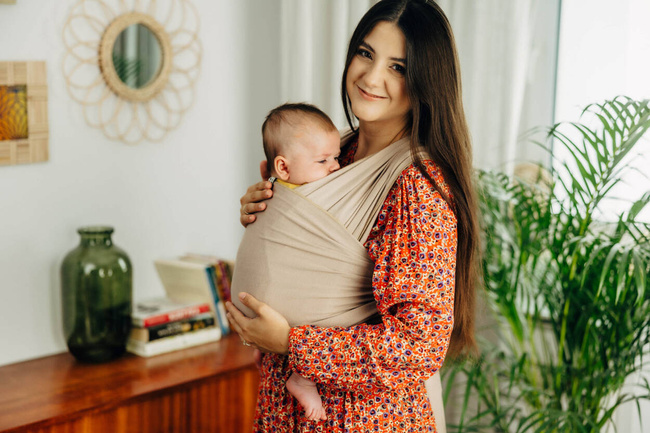 Stretchy/Elastic Baby Sling - Nude Beige