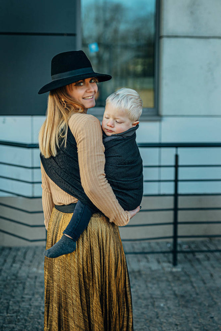 LennyLamb Ring Sling - Peacock's Tail Pitch Black