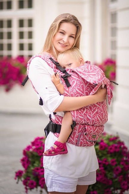 EverySlings Baby carrier:  MiMi 2.0. - fLOVEr PASSION (60% cotton, 40% linen)