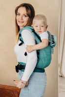 Baby carrier LennyLamb - Little Herringbone Ombre Green