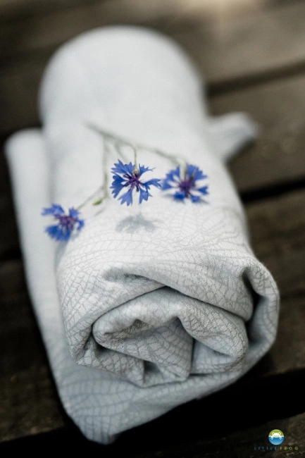 Chusta tkana Little Frog - Linen Silver Wildness