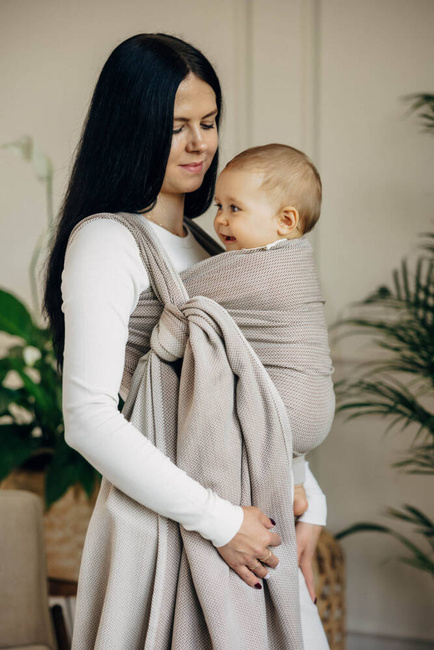 Basic Line Baby Sling LennyLamb - Little Herringbone Almond