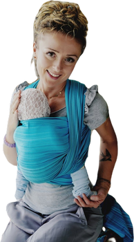 Woven wrap Little Frog - Aquamarina