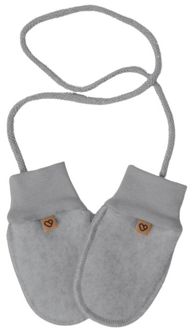 Zaffiro - Rękawiczki dziecięce Wełna premium 0-12m Grey