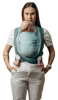 Chusta tkana LennyLamb - Mała Jodełka Baby Mint