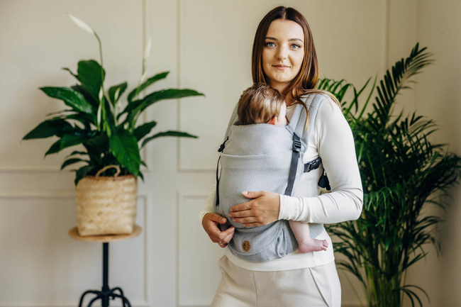 LennyLamb baby carrier - LennyLight - Little Herringbone Grey