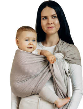 LennyLamb Ring Sling - Little Herringbone Almond