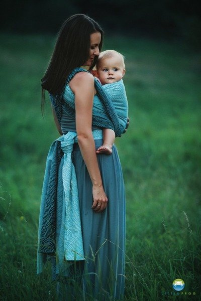 Woven wrap Little Frog Stormy Cube