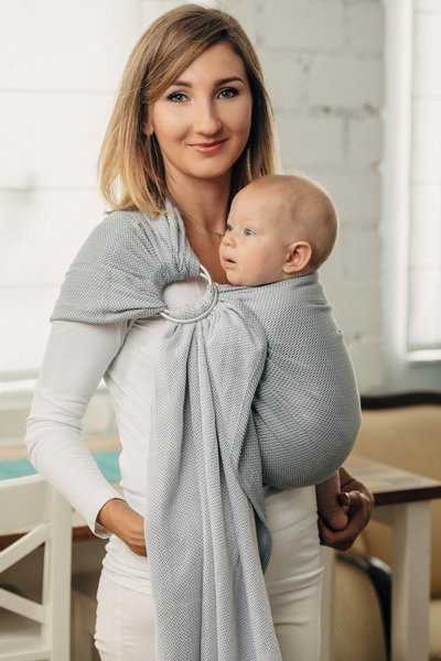 Basic Line LennyLamb Ring Sling - Little Herringbone Grey