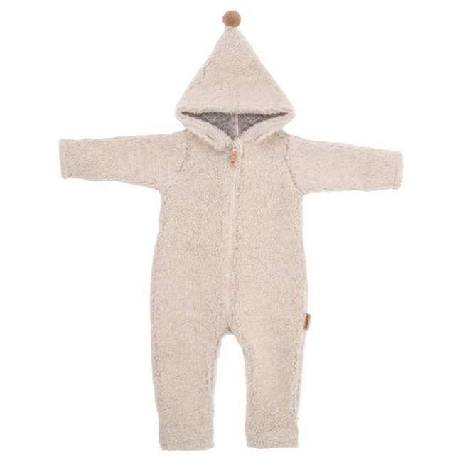 Zaffiro - Woolen Romper Suit - Wool Lamb Beige