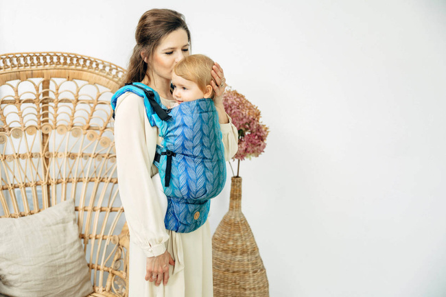 Baby carrier LennyLamb LennyGo - Tanglet - Blue Reed