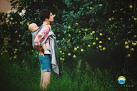 Chusta tkana Little Frog Linen Monochrome Cube