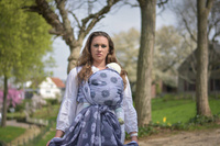 Chusta tkana Yaro Slings - Chamomile Trinity Purple Pine Tencel Confetti