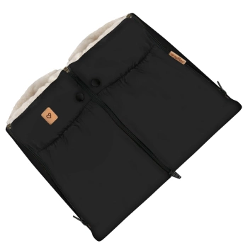 Zaffiro - Mufka/rękawiczki do wózka ocieplana wełną Aspen - Black