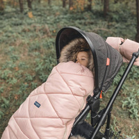 Zaffiro GrowUP 4.0 Stroller Sleeping Bag with Bag - Beige Plush + Rose