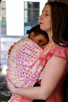 Ring Sling Yaro Slings - Petals Ultra Caramel Rainbow Linen