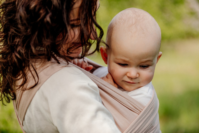 Elastic Baby Wrap - Beige (5 m.)