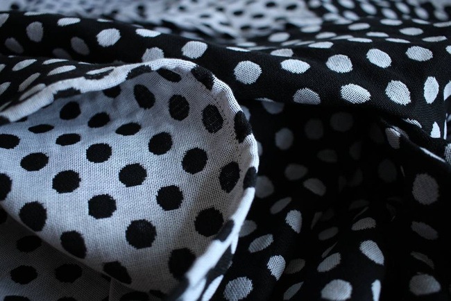 Woven Wrap Yaro Slings - Polka Dot Contra Black White