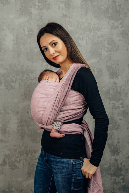 Basic Line Baby Sling LennyLamb - Little Herringbone Ombre Pink